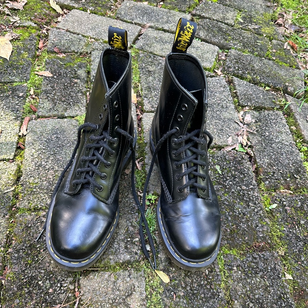 Doc Martens black combat boots!